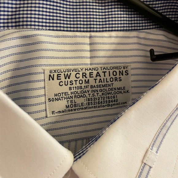 Hong Kong hand made, never worn, men’s dress shirt, size XL - Picture 2 of 4